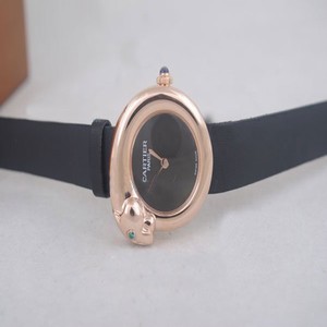 Cartier Libre 82128 Stainless Steel with 18k Gold Bezel Quartz Black Dial Watch
