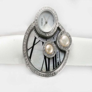 Cartier Libre WJ304850 Round Womens White Cow Leather Strap Watch