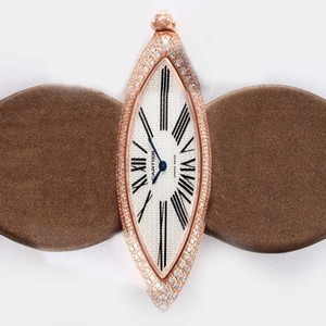 Cartier Montre WJ303050 Diamond Bezel White Dial Quartz Watch