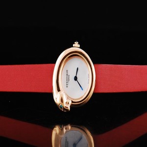 Cartier Panther WAES2549 Rose Gold Case White Dial Round Watch