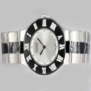 Cartier Pasha de Cartier 1598 Midsize Round Stainless Steel Case Watch
