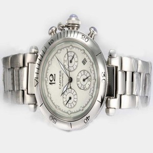 Cartier Pasha de Cartier CT26916 Silver Stainless Steel Strap Stainless Steel Bezel Mens Watch