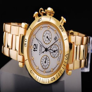 Cartier Pasha de Cartier W30140D1 Gold 18k Gold Strap 36mm Watch