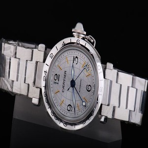 Cartier Pasha de Cartier w31030H3 White Dial Silver Stainless Steel Strap 36mm Watch