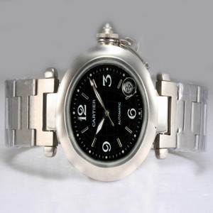 Cartier Pasha de Cartier W31047M7 Stainless Steel Case Black Dial Watch