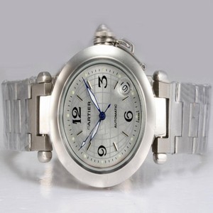 Cartier Pasha de Cartier W31047M7 White Dial 36mm Silver Stainless Steel Strap Watch