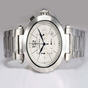Cartier Pasha de Cartier w31074M7 Mens Stainless Steel Case Round Watch