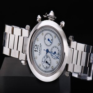 Cartier Pasha de Cartier w31074M7 White Dial 36mm Automatic Watch