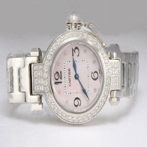 Cartier Pasha de Cartier W31075M7 Quartz Round Pink Dial Watch