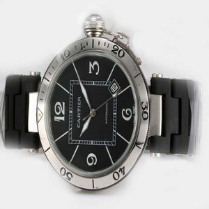 Cartier Pasha de Cartier w31077u2 40.5mm Automatic Black Dial Watch