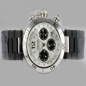 Cartier Pasha de Cartier W31077U2 Automatic White Dial Stainless Steel Bezel Watch