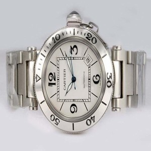 Cartier Pasha de Cartier w31080M7 Automatic White Dial Round Watch