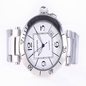 Cartier Pasha de Cartier w31080M7 Silver Stainless Steel Strap Mens Round Watch