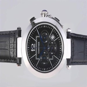Cartier Pasha de Cartier W3108555 Quartz Chronograph Black Dial 42mm Watch