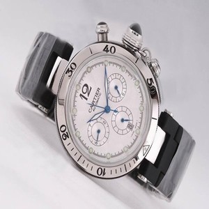 Cartier Pasha de Cartier W31088U2 Stainless Steel Case Round White Dial Watch