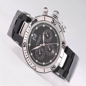 Cartier Pasha de Cartier W3140003 Black Dial Automatic Watch