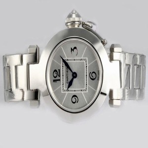 Cartier Pasha de Cartier W3140007 Stainless Steel Bezel Grey Dial Quartz Watch