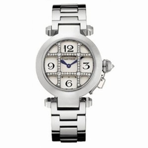 Cartier Pasha Diamond 18kt White Gold Ladies Watch WJ11934G