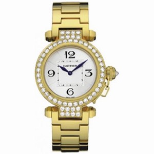 Cartier Pasha Diamond 18kt Yellow Gold Ladies Watch WJ11945G