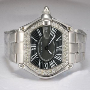 Cartier Roadster 19552 Rectangle Mens Stainless Steel Case Watch