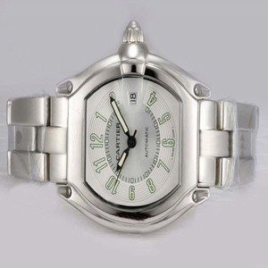 Cartier Roadster W62001V3 Silver Stainless Steel Strap Mens Square Watch