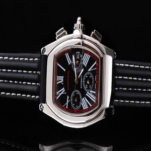 Cartier Roadster W62001V3-W458 Stainless Steel Case 33x47mm Black Dial Watch