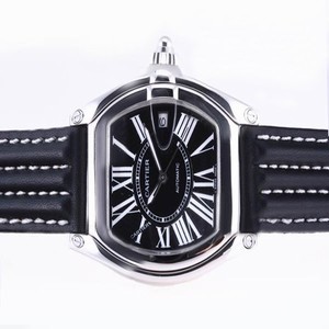 Cartier Roadster W62017v3 Mens 35mm Black Cow Leather Strap Watch