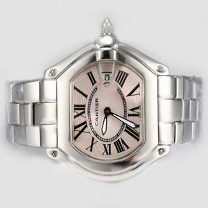 Cartier Roadster W62017V3 Pink Dial 33x37mm Stainless Steel Case Watch