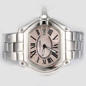 Cartier Roadster W62017V3 Quartz Pink Dial Stainless Steel Bezel Watch