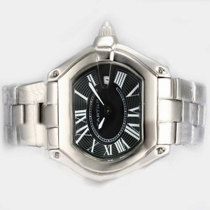 Cartier Roadster W62020X6 Silver Stainless Steel Strap Rectangle Mens Watch