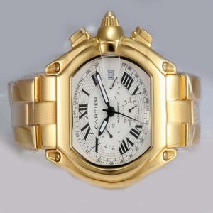 Cartier Roadster W62021Y2 Rectangle Automatic White Dial Watch