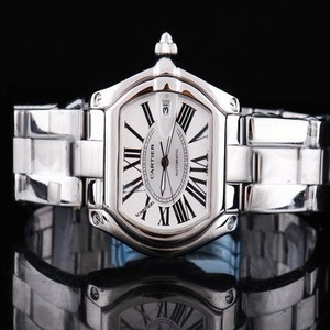 Cartier Roadster W62025V3 Stainless Steel Bezel Silver Stainless Steel Strap Watch
