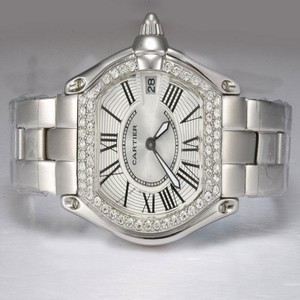 Cartier Roadster wE5002x2 Mens Silver Stainless Steel Strap Watch