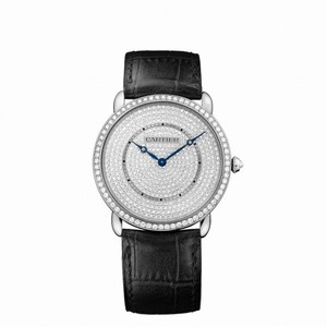 Cartier Ronde Louis 18K White Gold Diamond Dial Men's Watch WR007007