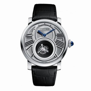 Cartier Rotonde de Cartier Double Tourbillon Manual Wind Platinum Men's Watch W1556210