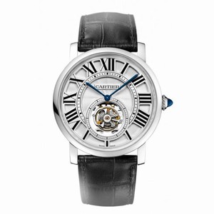 Cartier Rotonde de Cartier Flying Tourbillon 18 kt White Gold Men's Watch W1556216