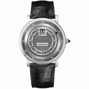 Cartier Rotonde de Cartier Jumping Hour 18 kt White Gold Men's Watch W1553851