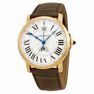 Cartier Rotonde de Cartier Large Date Second Time-Zone Automatic 18 kt Rose Gold Men's Watch  W1556220