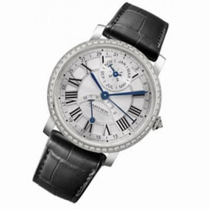 Cartier Rotonde Perpetual Calendar White guilloche Dial Men's Watch HPI00591