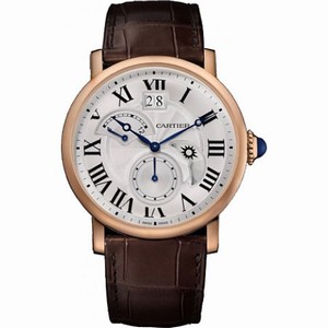 Cartier Rotonde Silvered Guilloche Dial Men's Watch W1556240
