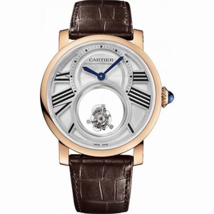 Cartier Rotonde White Galvanized guilloche Dial Men's Watch W1556230