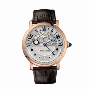 Cartier Rotonde White Galvanized guilloche Dial Men's Watch W1556243