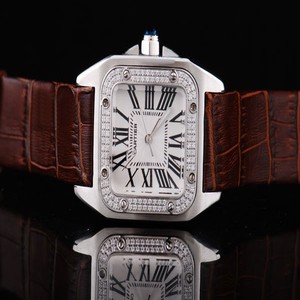 Cartier Santos 100 W20072x7 29x40mm Stainless Steel Case Watch