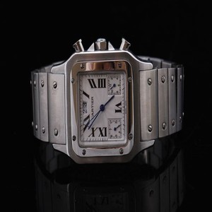 Cartier Santos 100 w200737g Automatic Mens Stainless Steel Bezel Watch