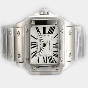 Cartier Santos 100 W200737G Stainless Steel Bezel Stainless Steel Case Mens Watch