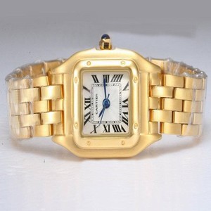 Cartier Santos 100 W200737G Stainless Steel with 18k Gold Bezel Womens Watch