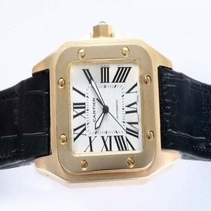 Cartier Santos 100 W20073X8 Square Automatic White Dial Watch