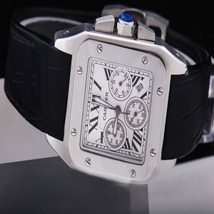 Cartier Santos 100 W20090X8 Mens 40mm Stainless Steel Case Watch