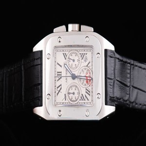 Cartier Santos 100 W20090X8 Mens Stainless Steel Case 38mm Watch