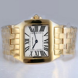 Cartier Santos 100 W25063X9 Stainless Steel with 18k Gold Bezel Quartz White Dial Watch